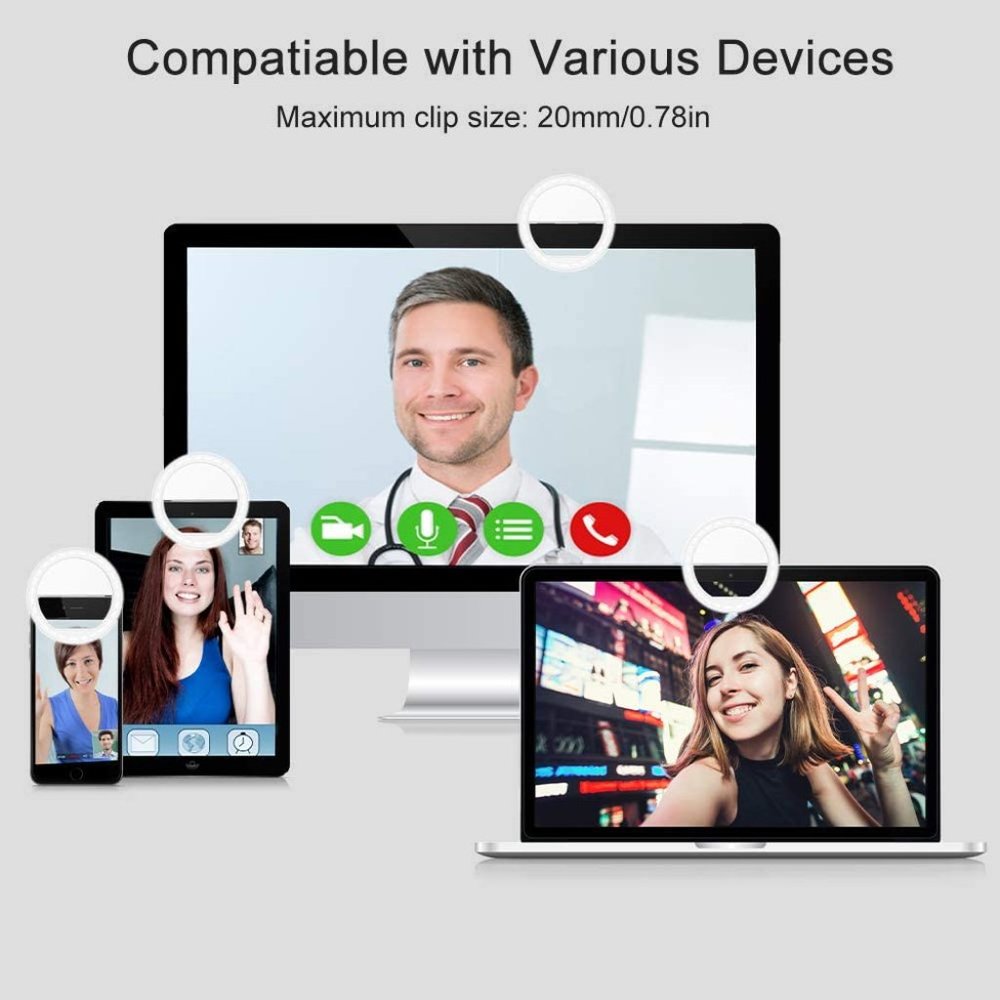 Selfie Ring Light Clip for Phone/Tablet Camera - Picture 3 of 3